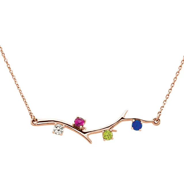 Branch Mother's Family Birthstone Necklace