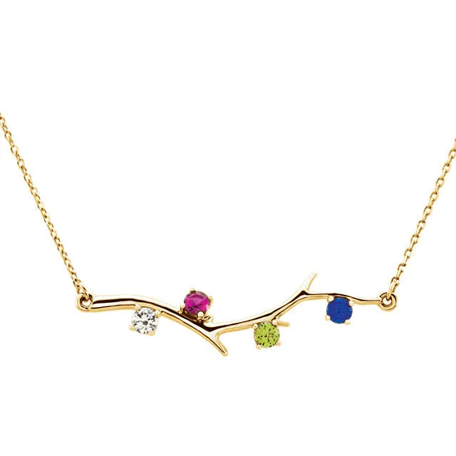 Branch Mother's Family Birthstone Necklace