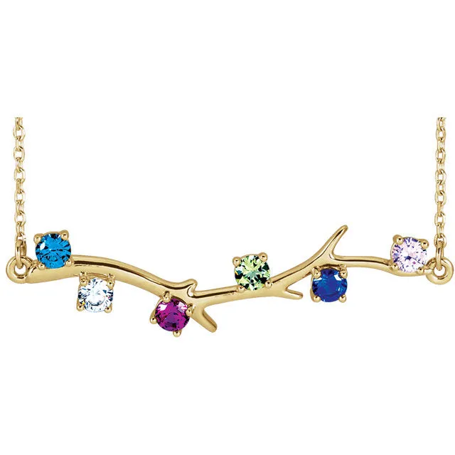 Branch Mother's Family Birthstone Necklace
