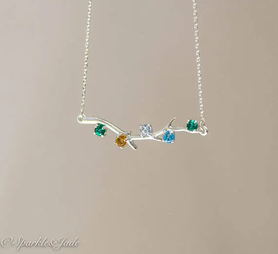 Branch Mother's Family Birthstone Necklace