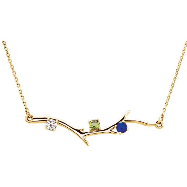 Branch Mother's Family Birthstone Necklace