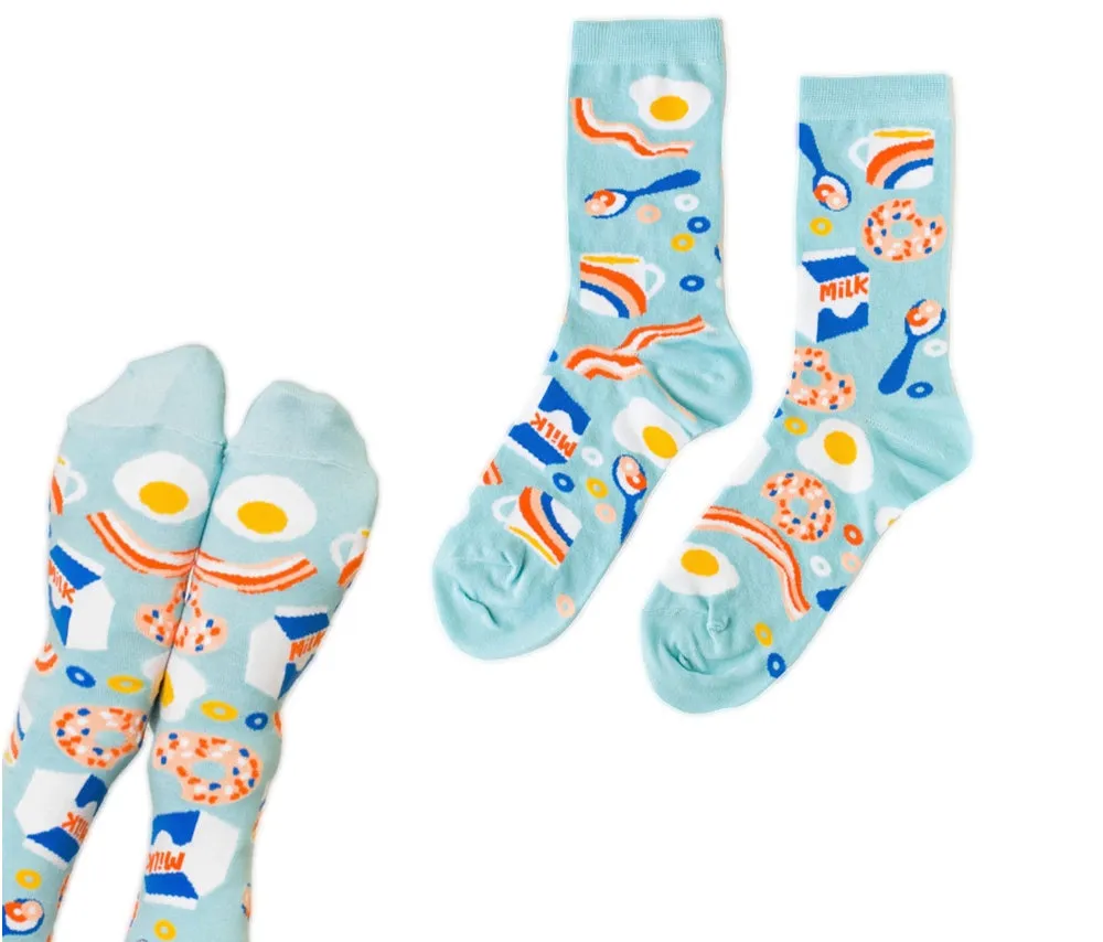 Breakfast Crew Socks - Women's