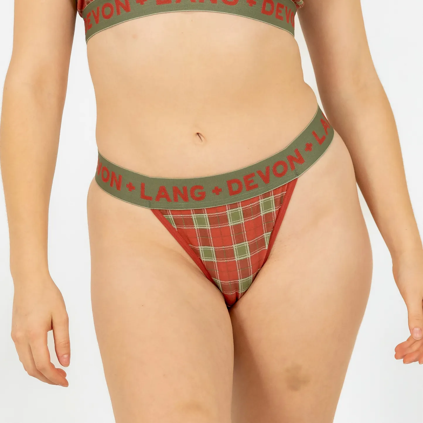 Bria V-Thong - Vintage Tartan