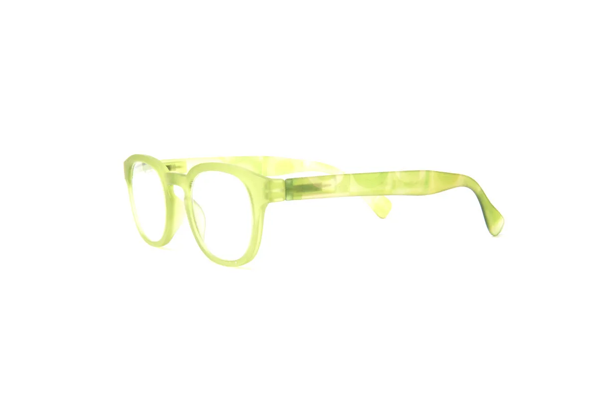 Brooklyn Green Rubber Frame Reading Glasses
