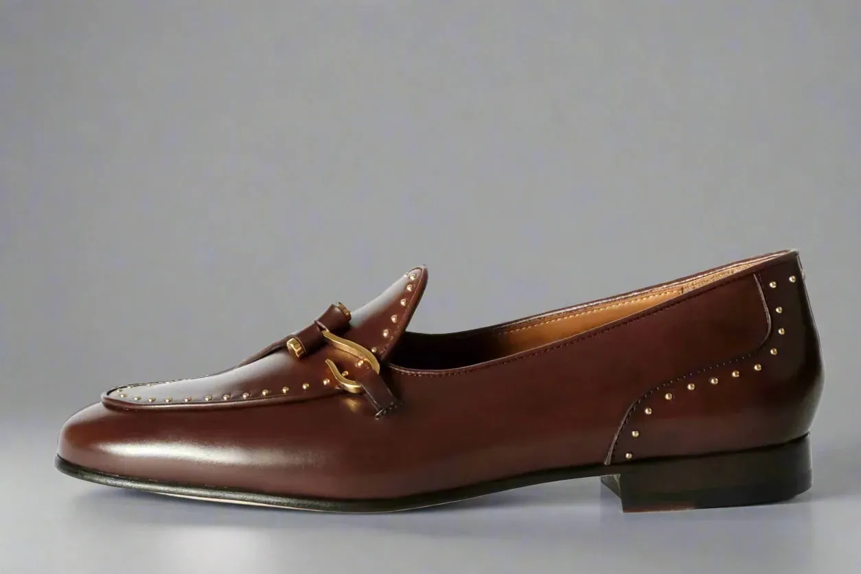 Brown Leather Palmela Horsebit Loafers - Loafers