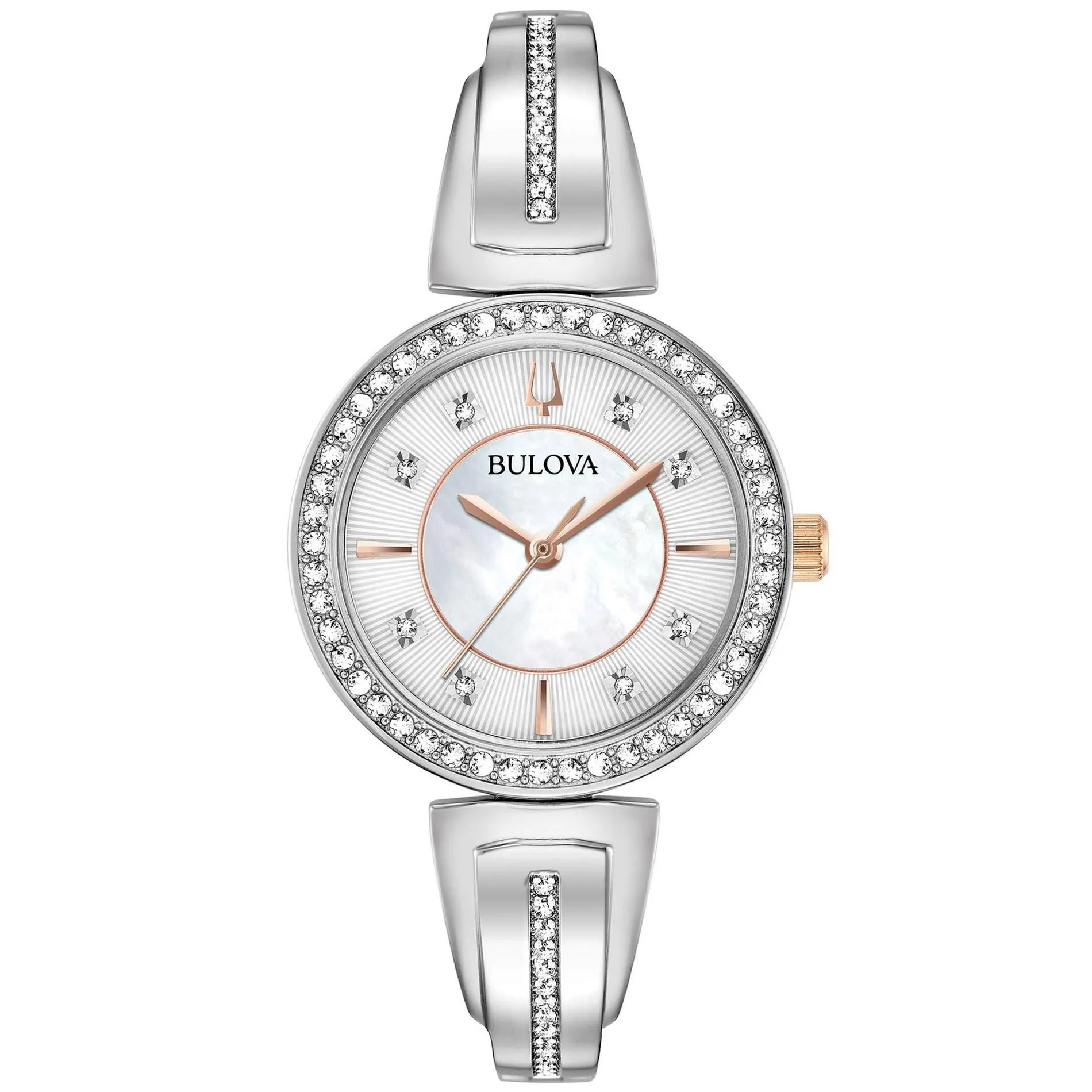 Bulova Ladies' Crystal Watch and Bar Necklace Gift Set 98X126