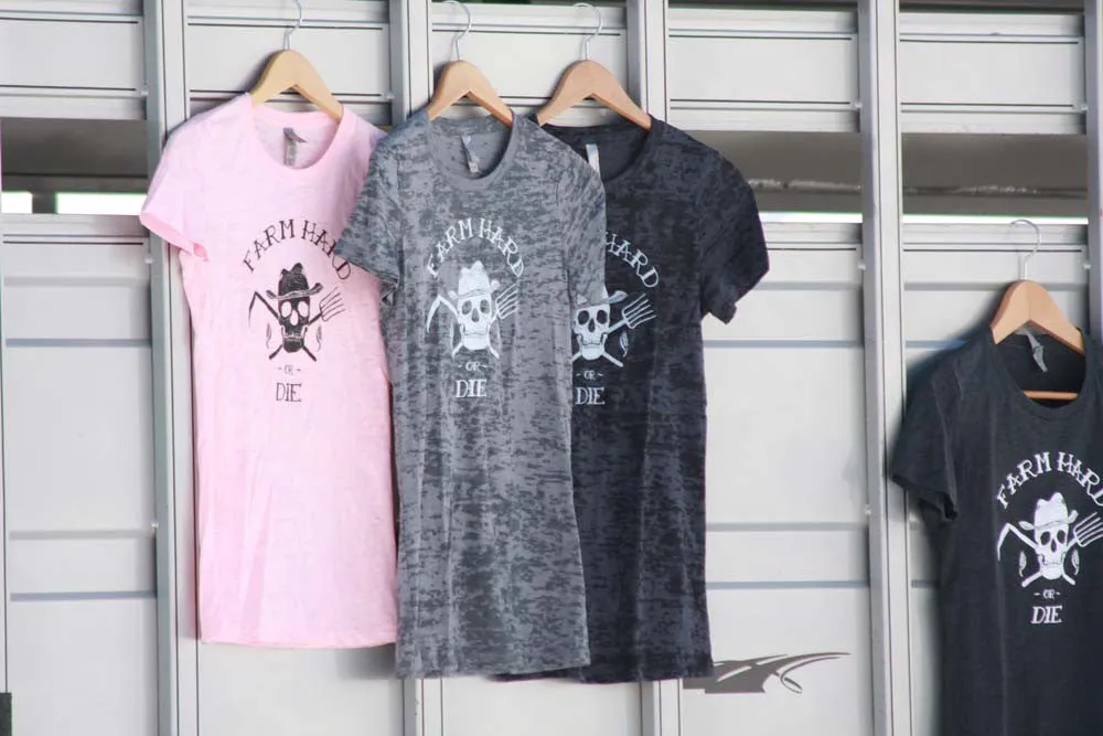 Burn-Out Women's Farm Hard or Die Logo T-shirt