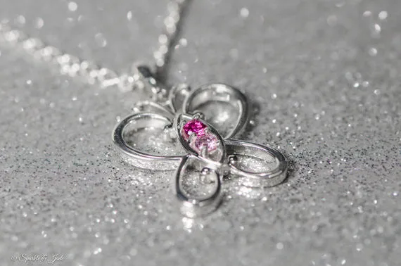 Butterfly Mother's Family Birthstone Pendant or Necklace