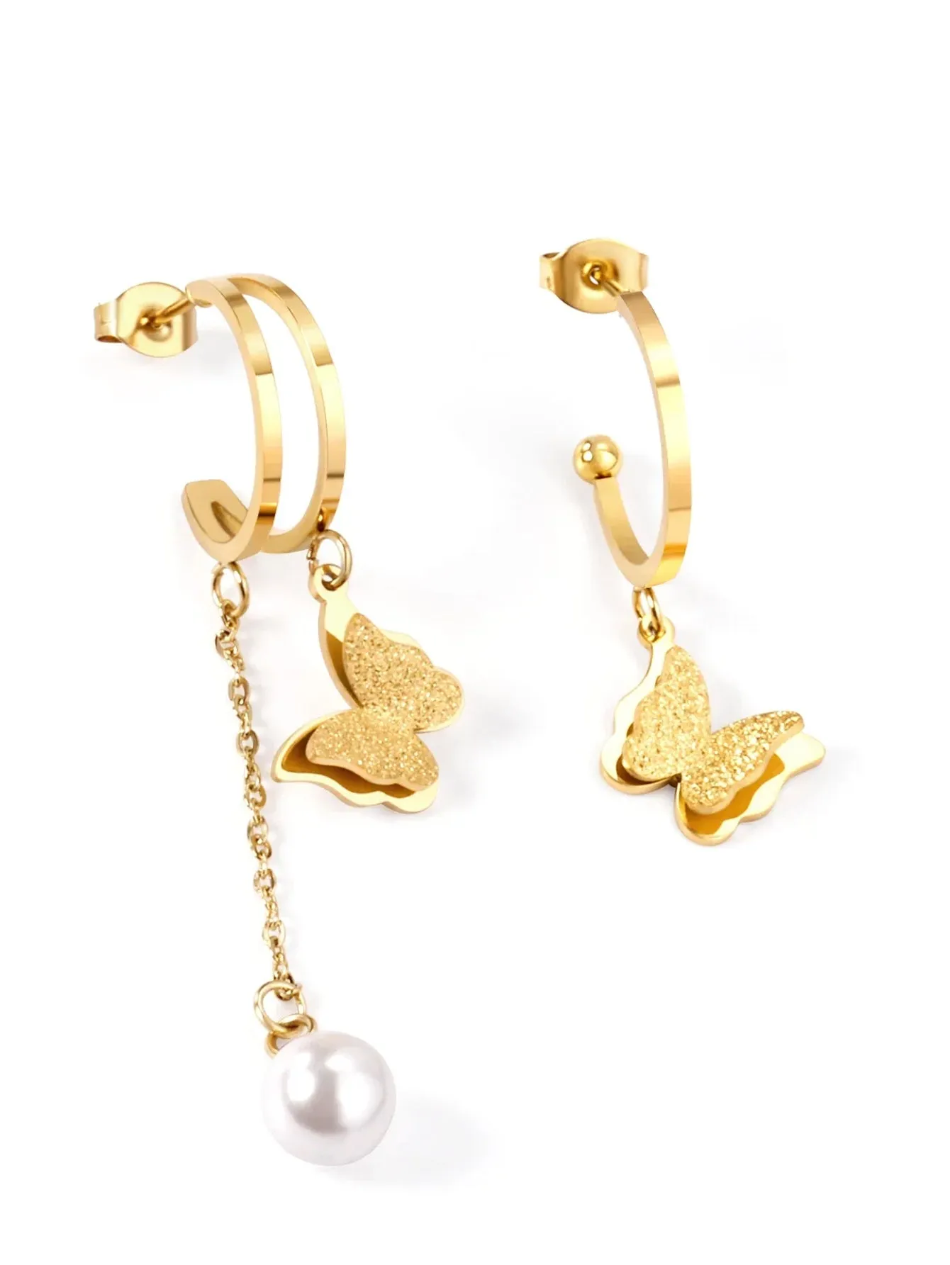 Butterfly Stainless Steel Charming Drop Earrings - FD ⚡
