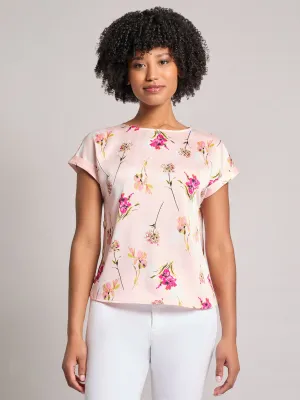 Button Detail Blouse, Hammered Satin