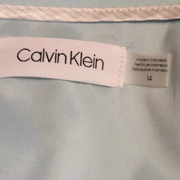 CALVIN KLEIN Women's Plus Faux Wrap Crepe Tulip Hem Skirt Size 14 New Light Teal