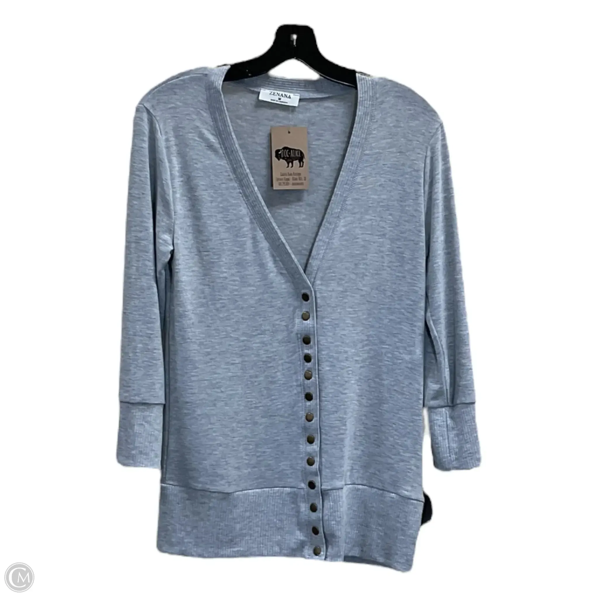 Cardigan By Zenana Outfitters In Grey, Size: M