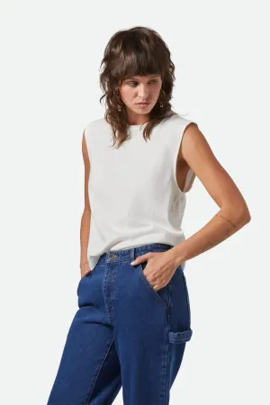 Carefree Organic Garment Dye Muscle Tank - Off White