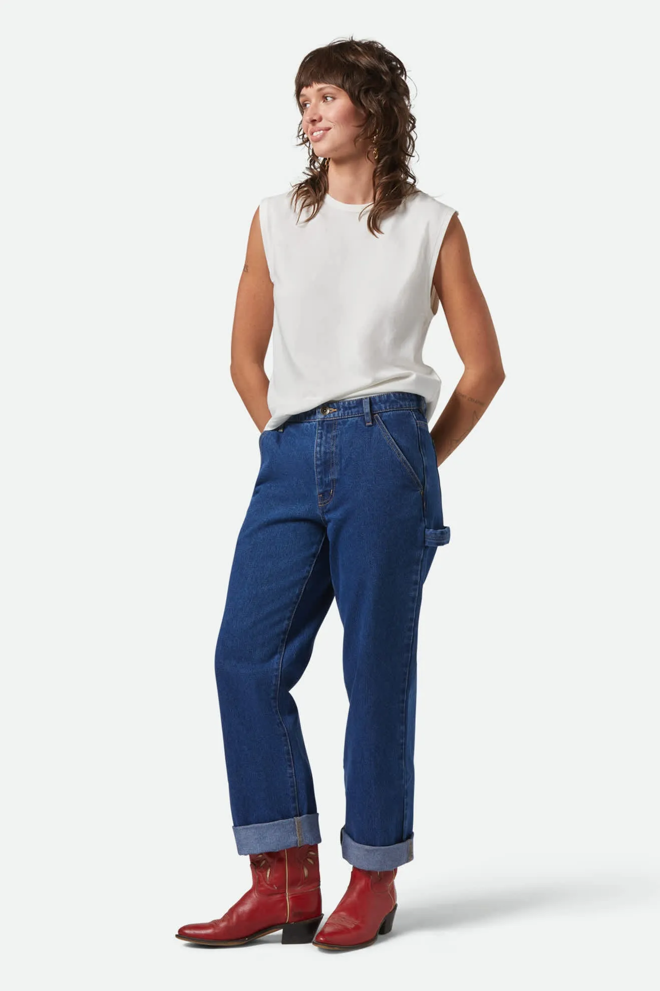 Carefree Organic Garment Dye Muscle Tank - Off White