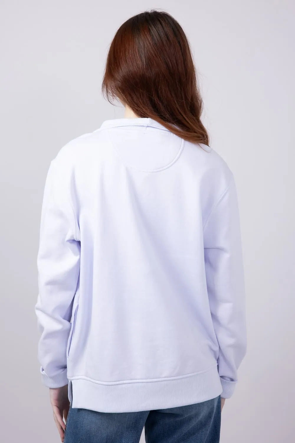 Carhartt Tencel Relaxed Fit Half Zip Sweatshirt for Women in Fresh Lavender | 106451-V84