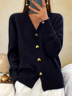 Caroline® | Luxurious wool cardigan with buttons