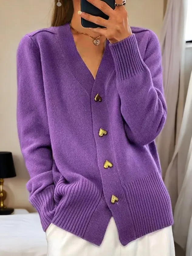 Caroline® | Luxurious wool cardigan with buttons