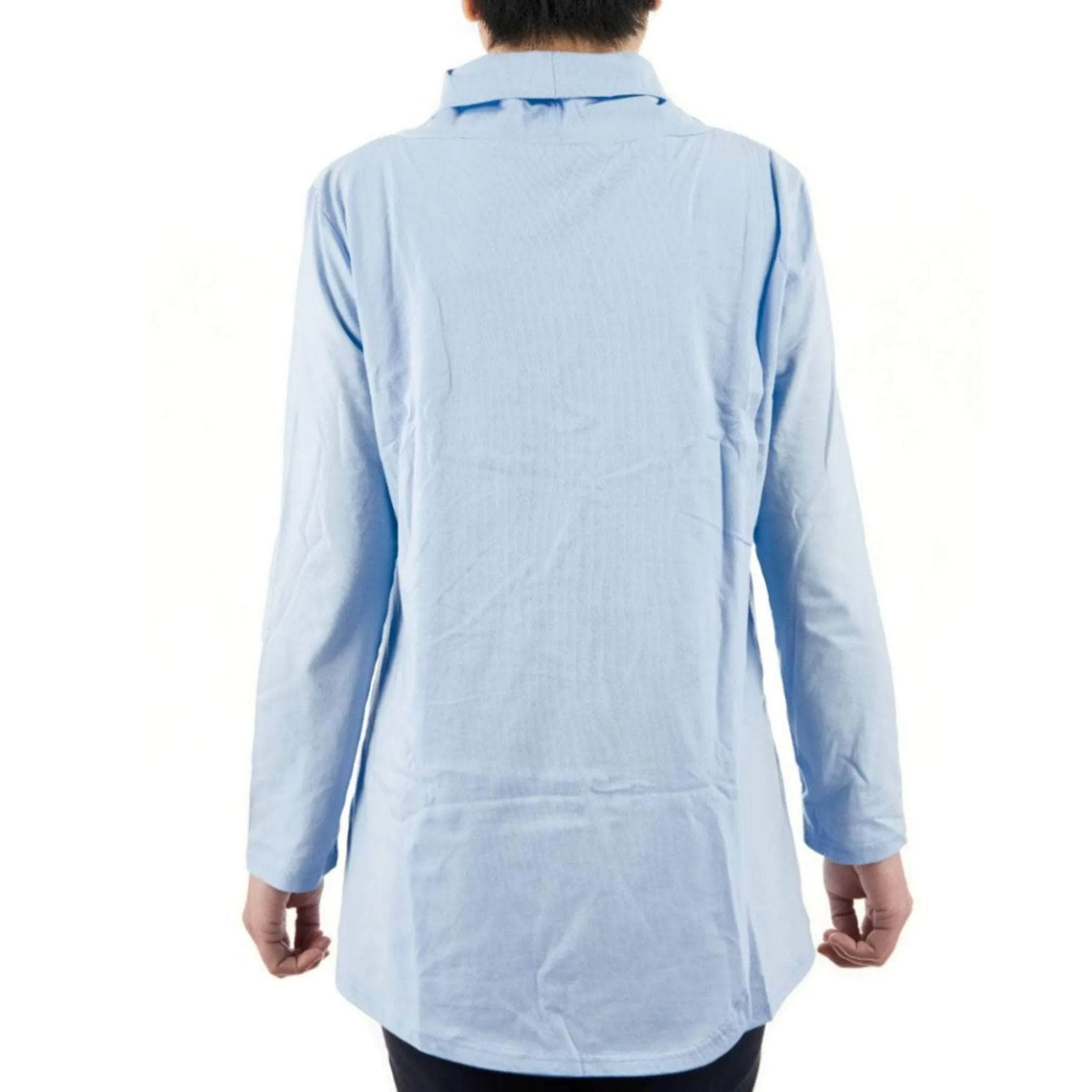 CC Women's Eliana Long Sleeve Cowl Neck Top - Cornflower Blue