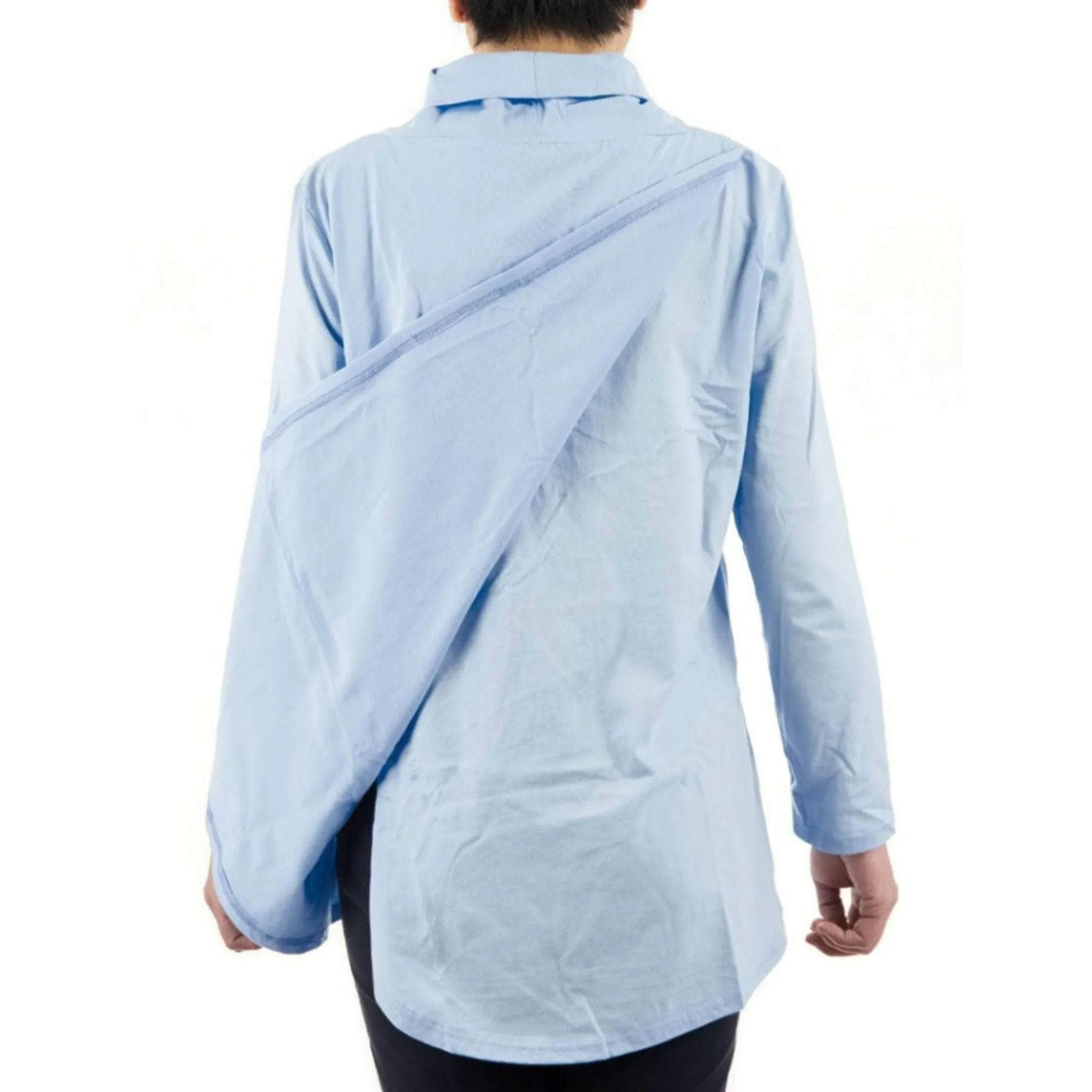 CC Women's Eliana Long Sleeve Cowl Neck Top - Cornflower Blue