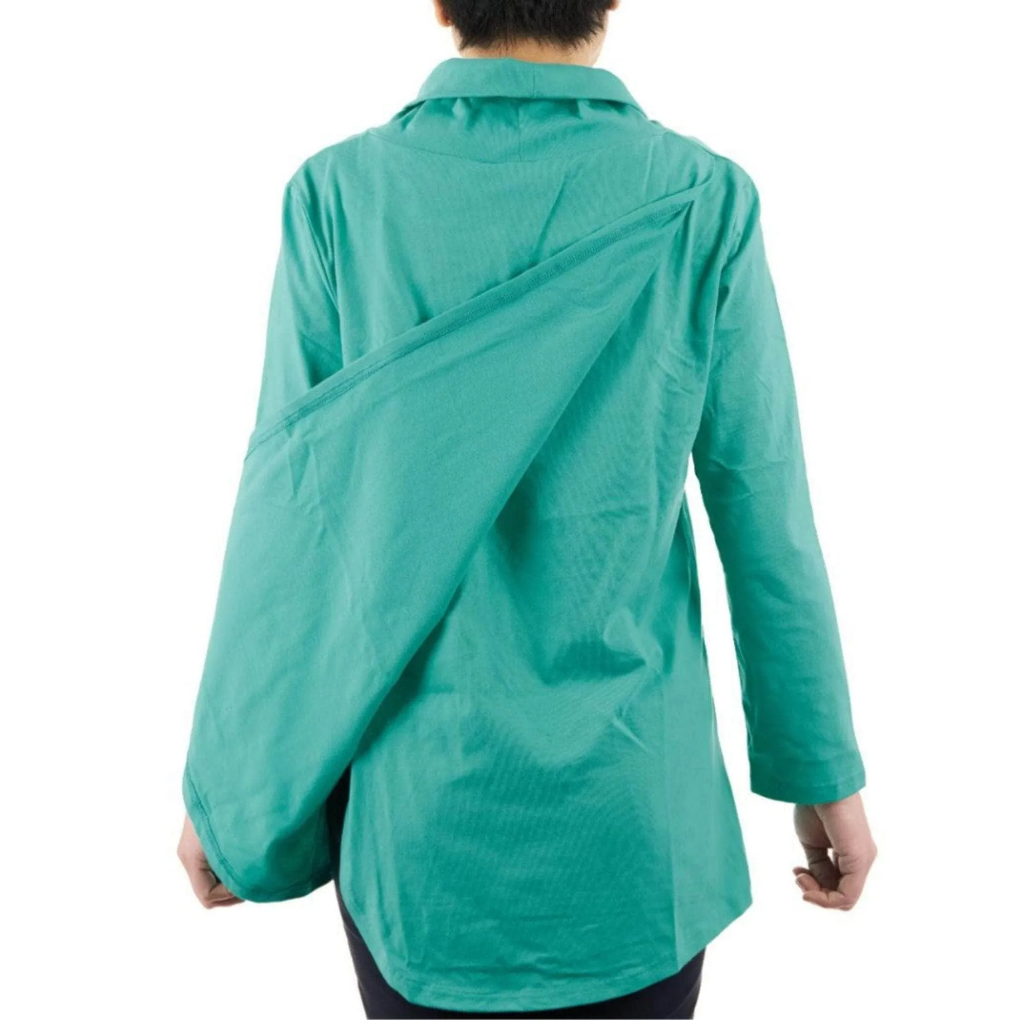 CC Women's Eliana Long Sleeve Cowl Neck Top - Green