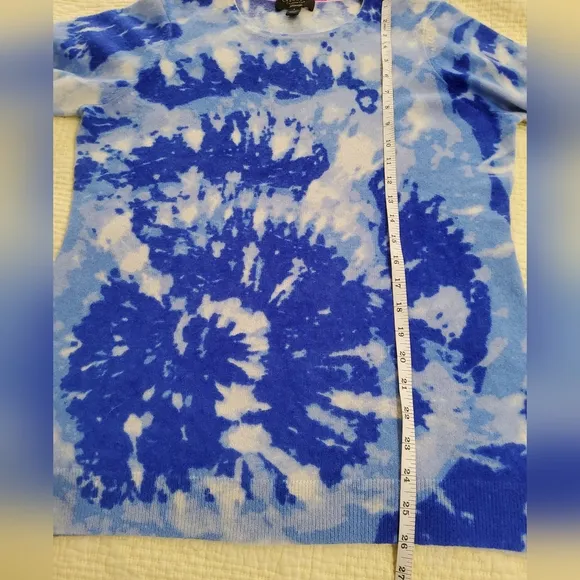 Charter Club Cashmere Tie-Dyed Blue Sweater Size L
