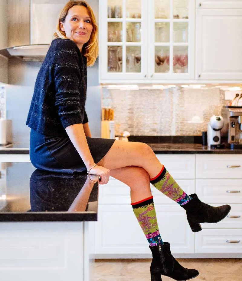 Chinoiserie Knee High Socks for Her