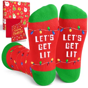Christmas Gifts Stocking Socks for Women - Christmas Secret Santa Light Up Socks Xmas Stocking Stuffers for Teen Boys Girls