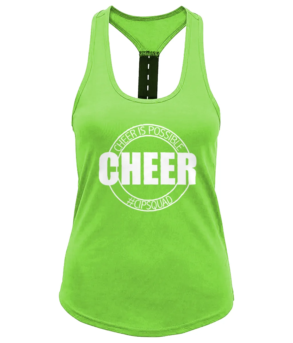 CIP: Cheer Ladies Performance Strap Back Gym Vest