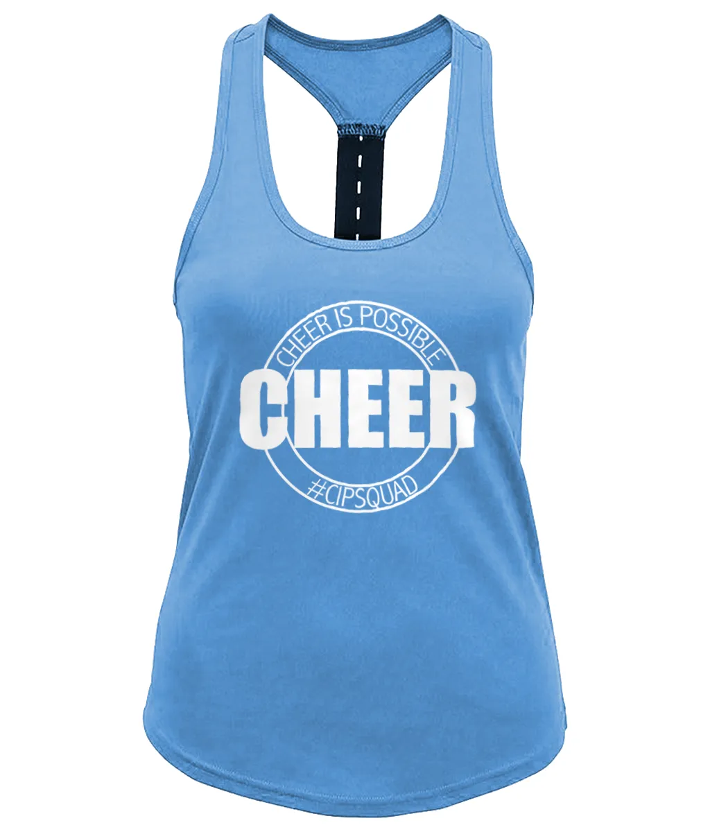 CIP: Cheer Ladies Performance Strap Back Gym Vest