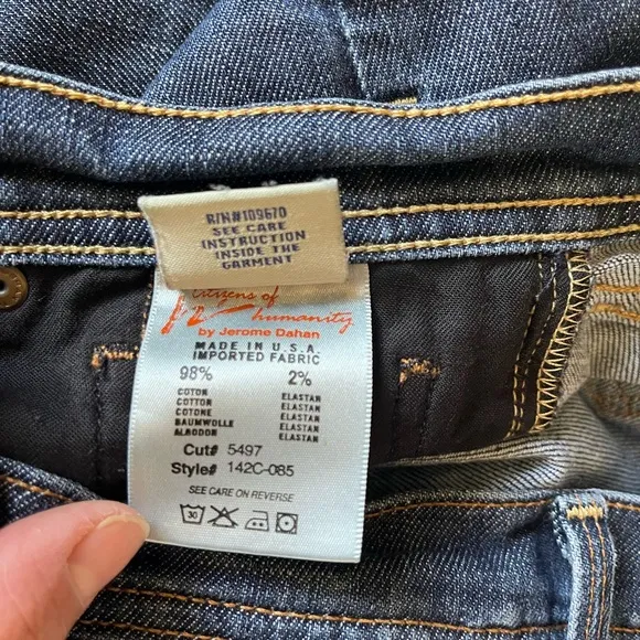Citizens of Humanity Ava #142 low waist stretchstraight leg blue jeans size 29