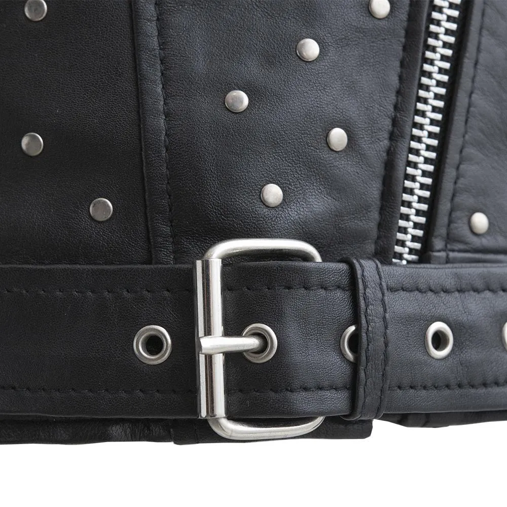 Claudia - Women's Fashion Leather Jacket (Black)