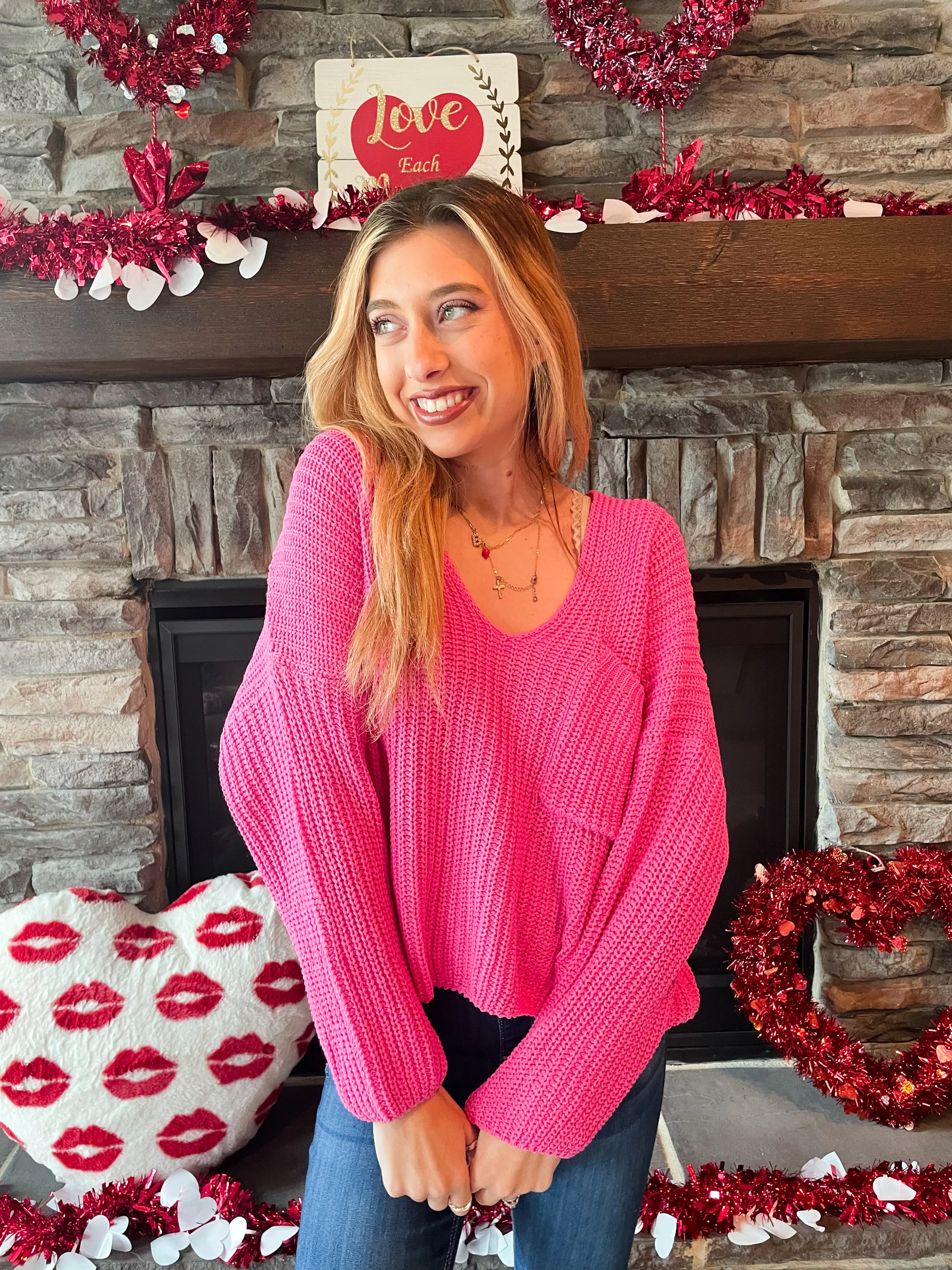 Coffee Run Sweater - Pink Restock