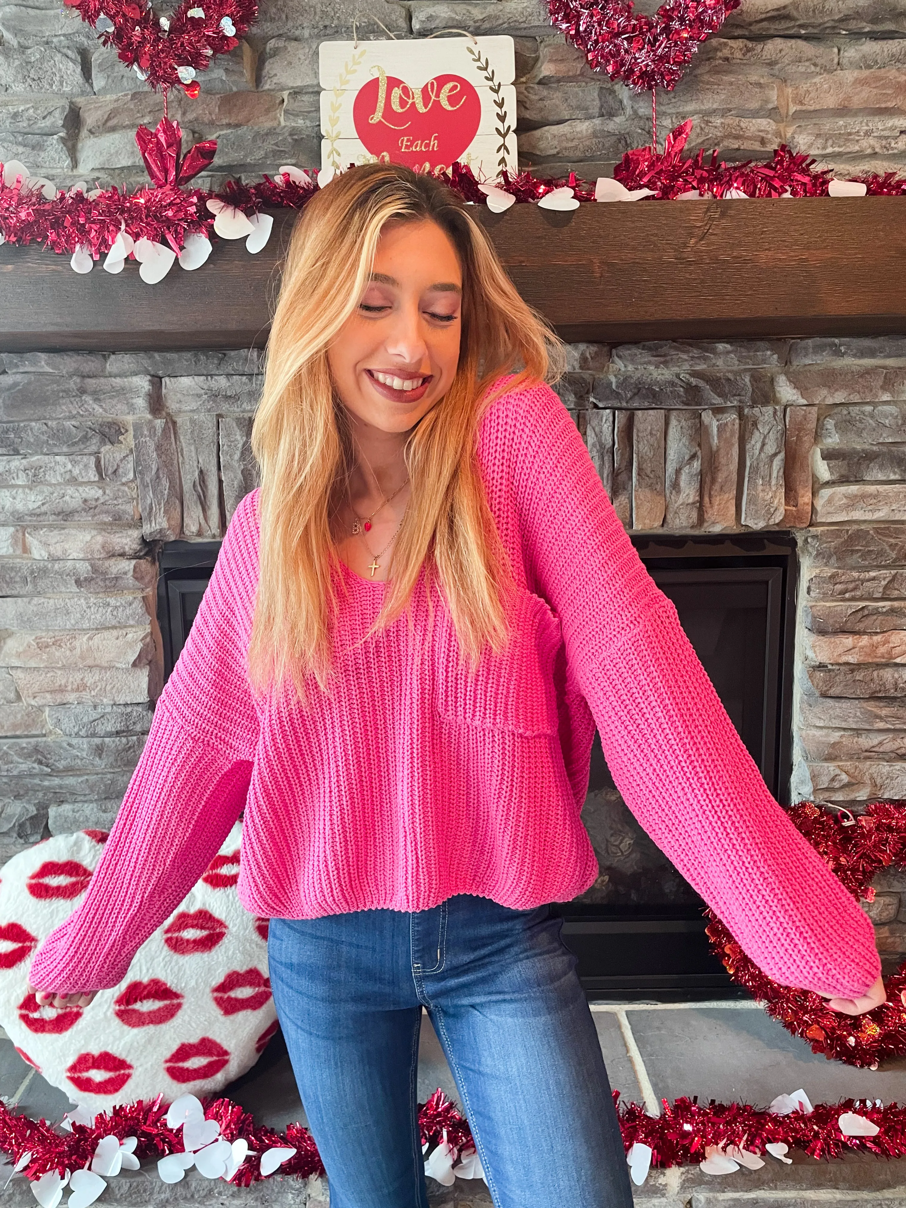 Coffee Run Sweater - Pink Restock