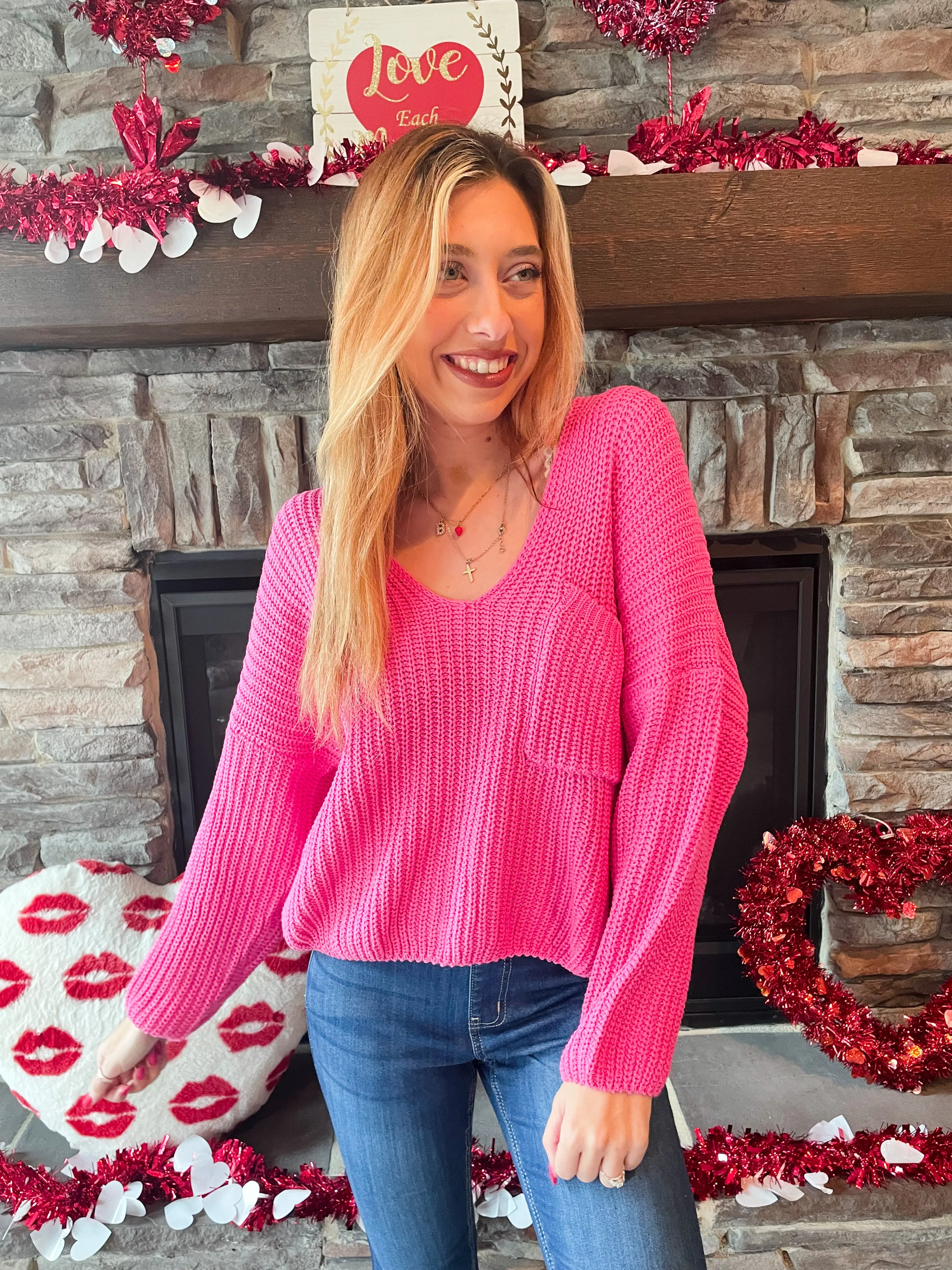 Coffee Run Sweater - Pink Restock