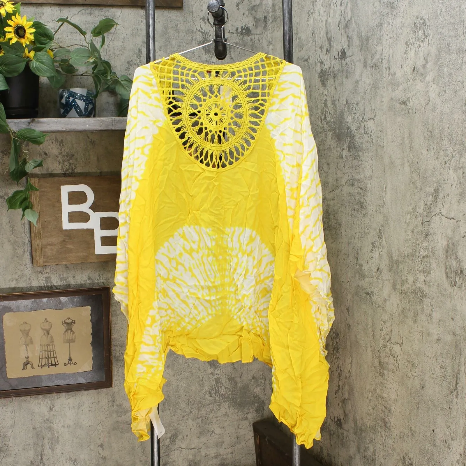 Colleen Lopez Women's Plus Size Crochet Inset Kimono Topper