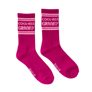Cool Ass Granny Striped Ribbed Crew Socks