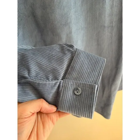 Cotton On NWT Lightweight Cord Corduroy Shacket Blue Size Medium