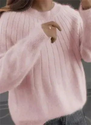 CozyNest™ | Women's Fluffy Cashmere-Like Knitted Jumper | Soft Fabric, Warm & Comfortable Design