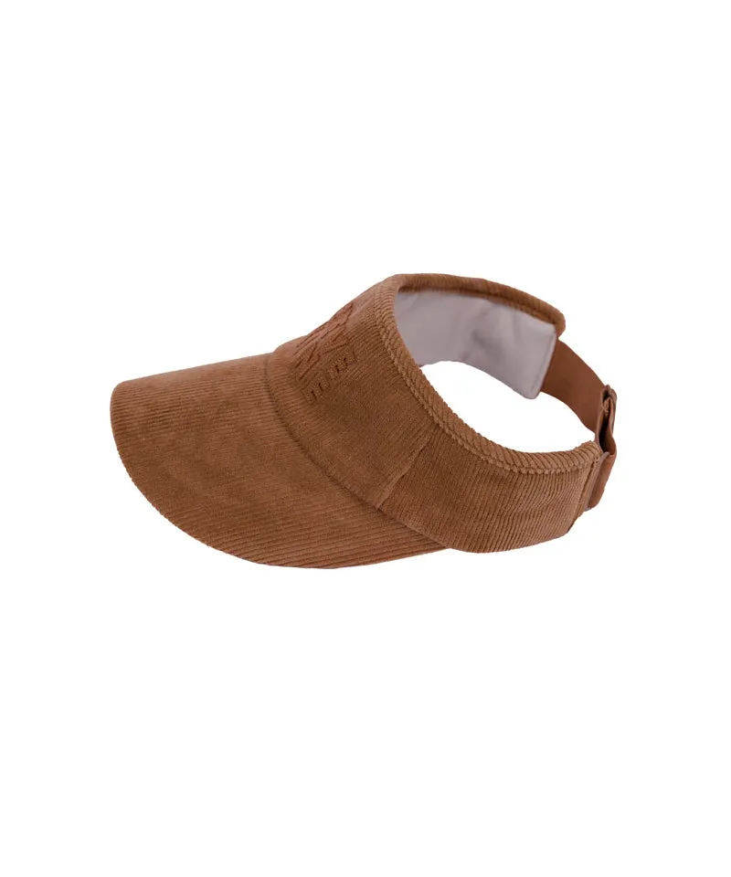 CREVE NINE: Oriental Corduroy Visor - Camel
