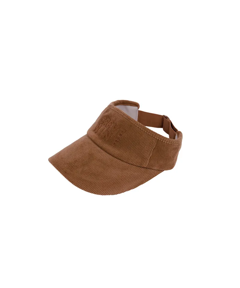 CREVE NINE: Oriental Corduroy Visor - Camel