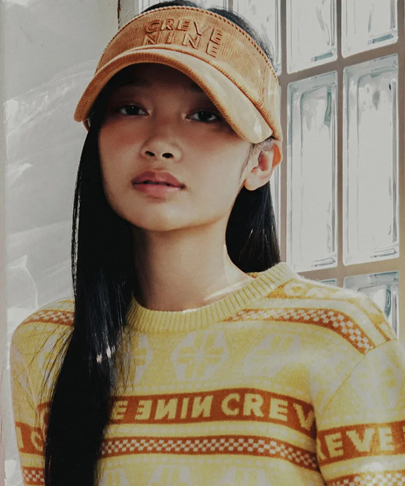 CREVE NINE: Oriental Corduroy Visor - Camel