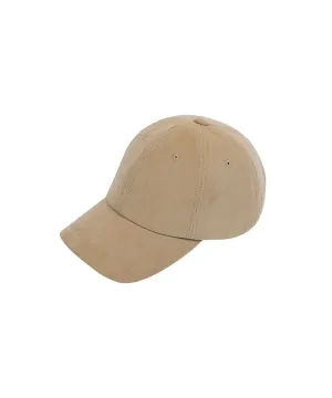 CREVE NINE: Script Logo Corduroy Ball Cap - Beige