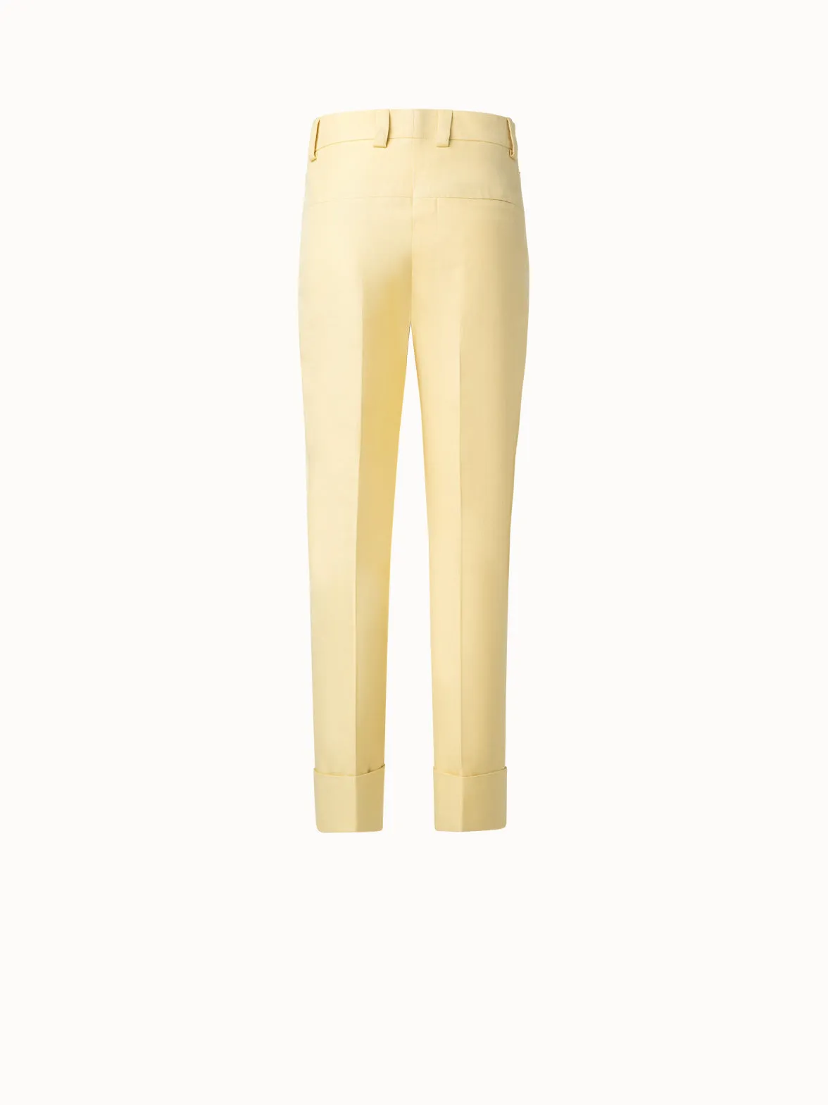 Cropped Tapered Cotton Silk Double-Face Pants