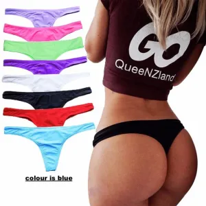 CROSS1946 Sexy Swimwear Women's Brazilian Cheeky Bikini Itsy Bottom Thong, Blue, Sz S!