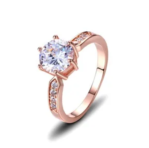 Crystal & 18K Rose Gold-Plated Cocktail Ring