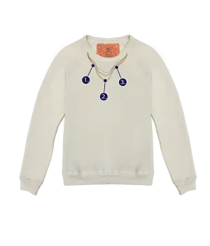 Custom Charm Necklace Classic Crew Pullover