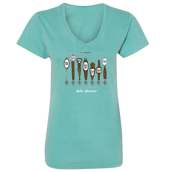 Daily Planner Beertaps Women's SS V Neck