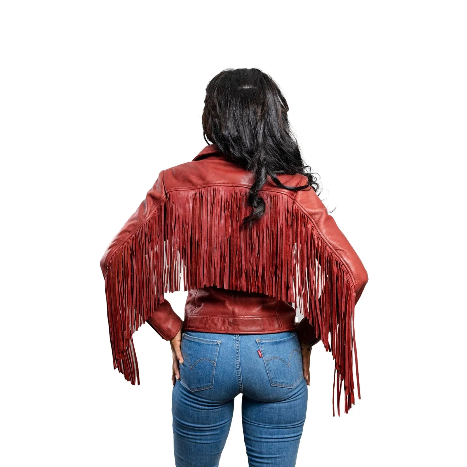 Daisy - Women's Fashion Leather Jacket (Oxblood)