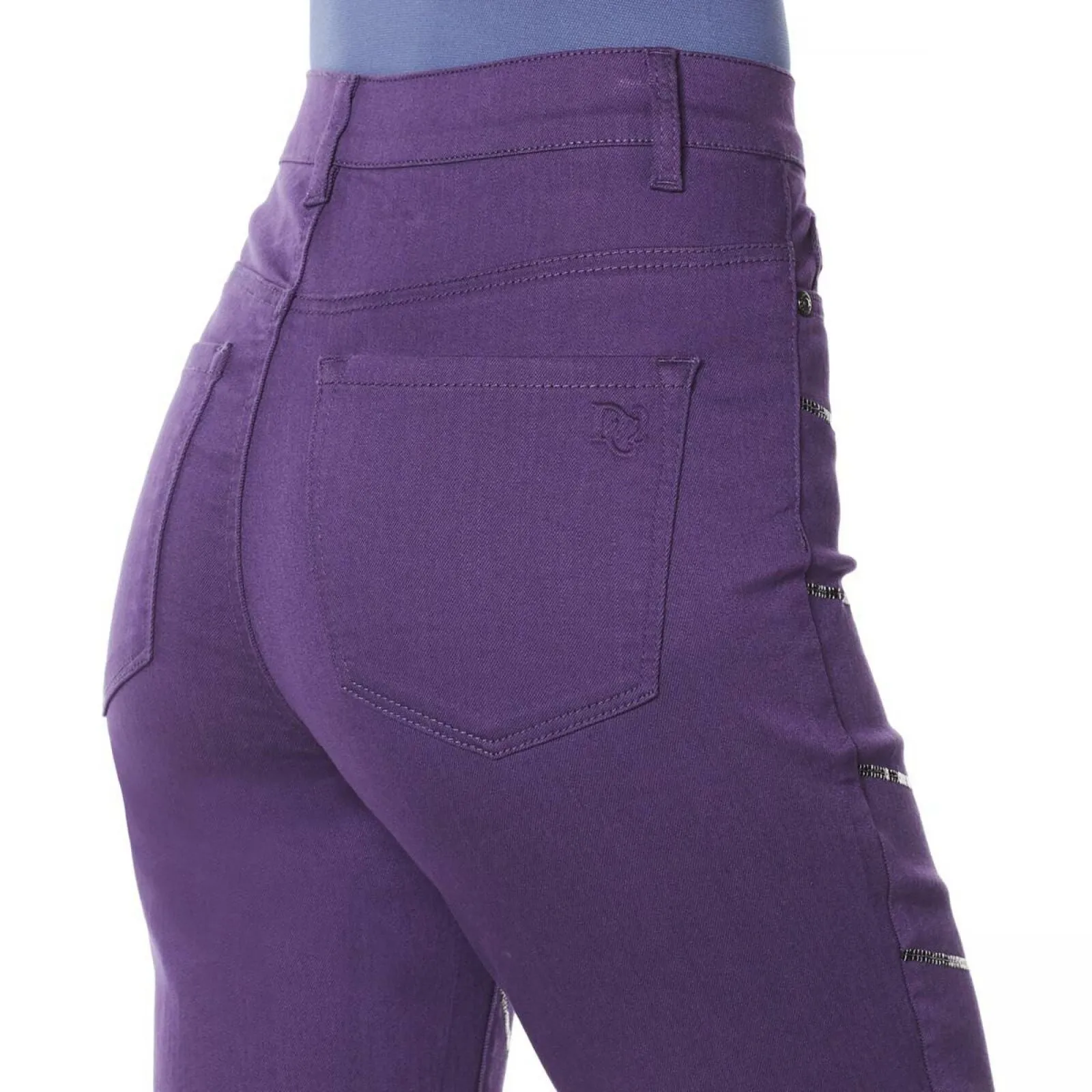 DG2 by Diane Gilman Women's Petite Sequin Emellished Skinny Jeans