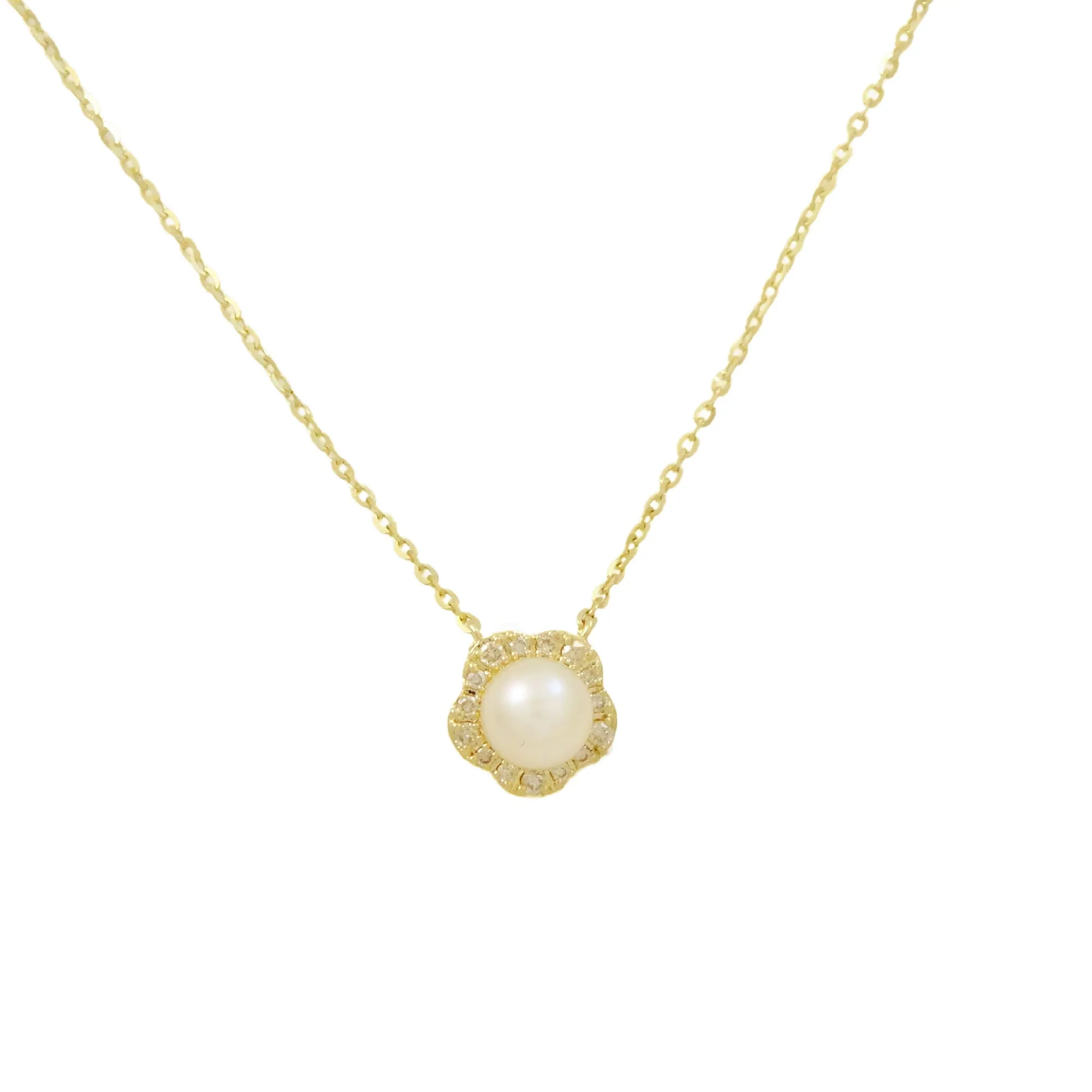 Diamond Flower with 5mm Center Pearl